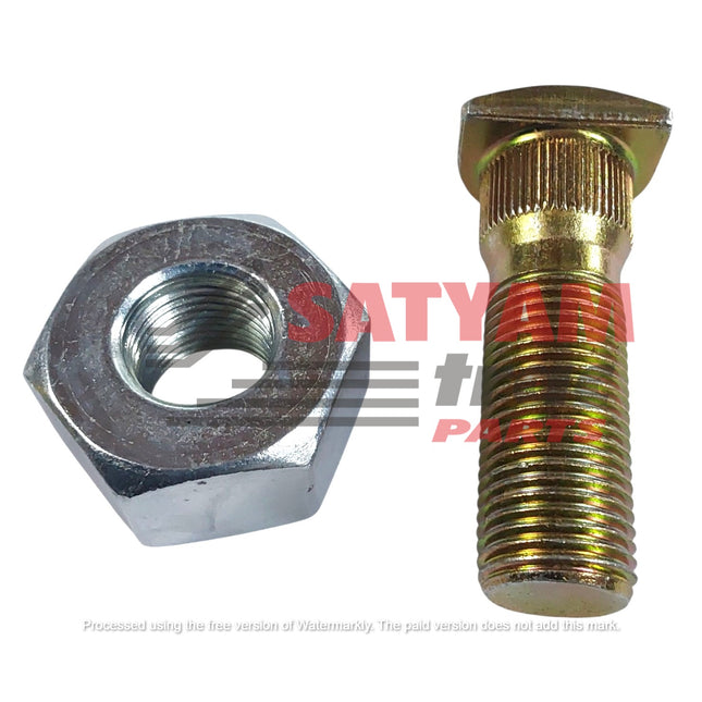 A1 REAR WHEEL BOLT SWARAJ WITH 32 AF PLAIN NUT (M16 X 1.5 X  58.50) STY 29287A1