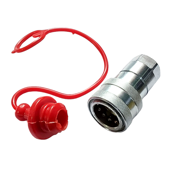 FEMALE COUPLING TAFE PD 3/4 UNF QRC WITH RUBBER CAP STY 368