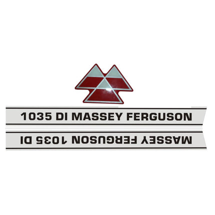 SQ EMBLEM STICKER MF 1035 DI (SET OF 3, 1120 MM, SQUARE BONNET) STY 27578