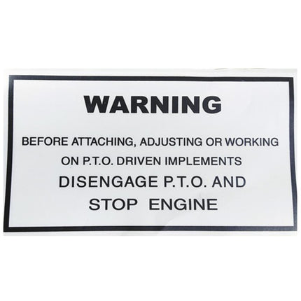 EMBLEM STICKER WARNING (180 X 103) STY 27616