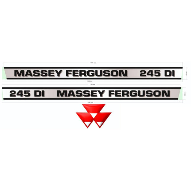 EMBLEM STICKER MF 245 DI WITH TRIANGULAR LENGHT - 1166 X 80 MM SET OF 3 PCS STY 27625