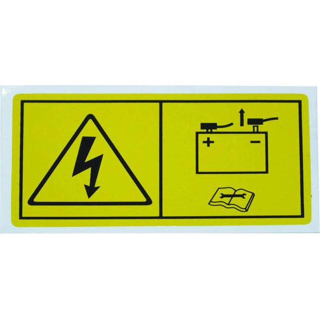 EMBLEM STICKER BATTERY CAUTION STY 27627
