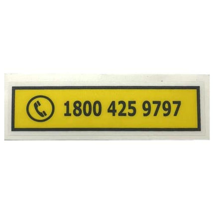 EMBLEM STICKER TOLL FREE NO. 102 X 31.5 STY 27639