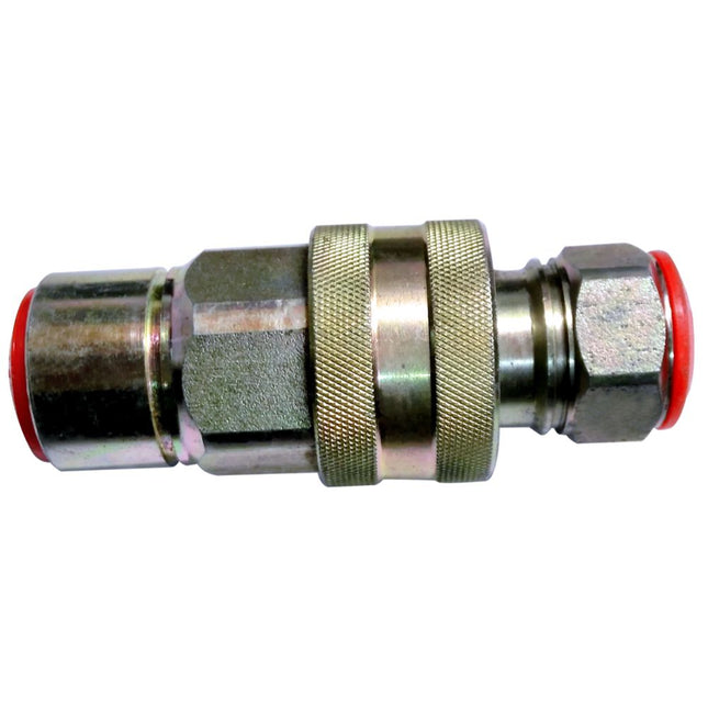 MALE FEMALE COUPLING TAFE PD WITH RUBBER CAP (1/2 BSP X 3/4-16 UNF) STY 335