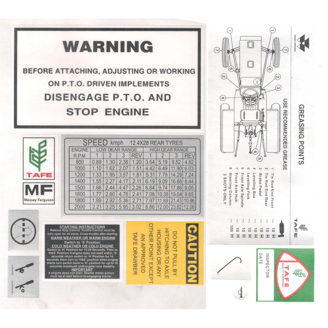 MUD GAURD STICKER SET MF 1035 DI (SET OF 11 PC) STY 27544